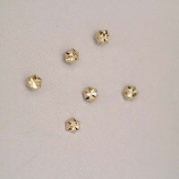 wholesale 9K Gold Hexagonal Mini Stud Earrings Bean Cute Girl Daily Korean Style-9K
