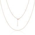 wholesale S925 Sterling Silver Adjustable Length Hot Selling Necklace Chain Collarbone Chain with Real Gold Plated Pendant Direct from Manufacturer-0-7