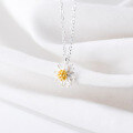 wholesale S925 Silver Necklace Women's Ins Style Fresh Daisy Accessories Simple and Cute Floral Jewelry D6830-0-3