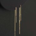 wholesale 14k gold Taobao best-selling Korean-style elegant ear thread earrings, minimalist Korean tassel earrings-0-1