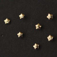wholesale 9K Gold Taobao Hot Selling Mini Little Star Pure 9K Gold Smooth Cute Chubby Five-Pointed Star Ear Studs Versatile and Popular-One price 9K gold