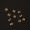 wholesale Wholesale 14K Gold European and American Style Plain Letter Stud Earrings for Couples, A-Z-0-1