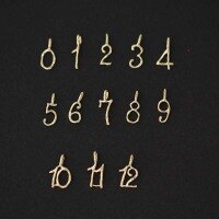 wholesale 9K Gold Wholesale Ins Unique European and American Small Pendant for Besties Couples Number Pendant Does Not Fade-1 9K pendant one price