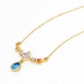 wholesale S925 Silver Plated with 9K Gold, New Early Spring Snow-Thawing Color Zircon Pure Silver Necklace for Women, Japanese Light Luxury Necklace Wholesale-0-2