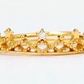 wholesale Sterling Silver Gold Plated Vintage Starry Crown Ring Women's Korean Light Luxury Inlaid White Zircon Star Finger Ring Jewelry Wholesale-0-2