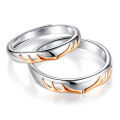 wholesale S925 Silver SKA Couple Rings "Deer with You" Matching Set for Men and Women, Minimalist Design Niche Birthday Gift Wholesale-0-4