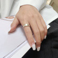 wholesale S925 Sterling Silver, New Korean And Japanese Style, Polished Open Adjustable Index Finger Ring For Women, Ins Trend, Simple Vintage-0-2