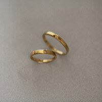 wholesale 9K Solid Gold Couple's Minimalist Wedding Ring, Versatile Fashion Retro Korean Japanese Style Ring-Light Gold>No. 10