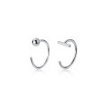 wholesale Sterling Silver Minimalist Bean Stud Earrings Sleeper Hook Simple Fashion One-Strand Earrings G6059-0-4