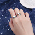 wholesale S925 Sterling Silver Korean Style New Retro Twist Smile Fashion Adjustable Open Ring Women's Finger Ring Hand Jewelry-0-3