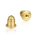 wholesale 9K Gold Plated S925 Sterling Silver Oval Ear Stopper Bullet Head DIY Earring Ear Stud Japanese Style Accessories Wholesale-0-4