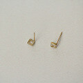 wholesale 9K Gold AU375 Korean Stud Earrings with Minimalist Mini Diamond Zircon-0-1