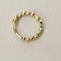 wholesale 9K Korean-style pure gold plated zirconia half-circle fashionable and elegant vintage hoop earrings-0-4
