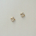 wholesale 9K Gold AU375 Korean Stud Earrings with Minimalist Mini Diamond Zircon-0-3