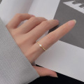 wholesale S925 Silver Minimalist and Elegant Thin Single Diamond Tail Ring Japanese Style Ins Sparkling Diamond Student Ring J7274-0-3