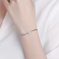 wholesale S925 Sterling Silver Lucky Star Bracelet for Women Korean Style Minimalist Handmade Jewelry Couple Accessories Factory Wholesale-0-3