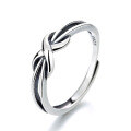 wholesale 925 Sterling Silver Ring for Women, Internet Celebrity Chic Minimalist Korean Style Open Adjustable Finger Knuckle Ring with Pin Accessory-0-6