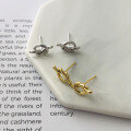wholesale 925 Sterling Silver Knotted Ear Studs Women'sins Style Fashion Minimalist Earrings Ready-to-ship Wholesale-0-1