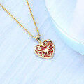 wholesale 9K Gold Japanese and Korean Light Luxury Retro Style Simple Natural Red Agate Heart-shaped Pendant Collarbone Necklace, Small Red Heart Wholesale-0-3