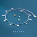 wholesale S925 Silver Women's Korean-style Minimalist Smooth Five-pointed Star Elegant Star Jewelry S3900-0-2