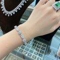 wholesale 925 Silver New 15ct Simulated Full Diamond Bracelet for Women, TrendyIns Style Hot-Selling Jewelry-0-3
