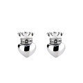 wholesale Sterling silver vintage-style crown ear clips for women, new design, versatile elegant earrings-0-4