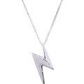 wholesale S925 silver minimalist lightning sweet and fresh polished plain silver necklace short and stylish collar chain wholesale-0-4
