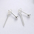 wholesale S925 Sterling Silver Small and Delicate Round Bead Stud Earrings, Simple and Fresh Style-0-8