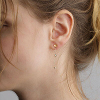 wholesale 9K Gold New Korean and Japanese Natural Moonstone Opal Simple Long Earrings Star Light Ear Hooks Non-Fading-Moonstone + Natural Australian Opal Earrings>9K