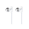 wholesale S925 Sterling Silver Small and Delicate Round Bead Stud Earrings, Simple and Fresh Style-0-4