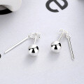 wholesale S925 Sterling Silver Small and Delicate Round Bead Stud Earrings, Simple and Fresh Style-0-5