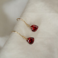 wholesale 9K gold red heart design mini ear hook accessories from Korean wholesale-0-1
