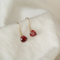 wholesale 9K gold red heart design mini ear hook accessories from Korean wholesale-0-0