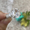wholesale S925 silver oval engagement ring, popular fashion women's style, direct supply from manufacturer-0-2