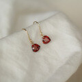 wholesale 9K gold red heart design mini ear hook accessories from Korean wholesale-0-2