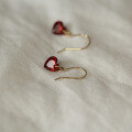 wholesale 9K gold red heart design mini ear hook accessories from Korean wholesale-0-3