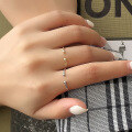 wholesale 925 Sterling Silver Adjustable Double Bead Open Ring For Women, Ins Style Simple And Elegant, Ready Stock Wholesale-0-3