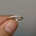 wholesale 14K Gold Dainty Zircon Pave Stackable Ring, Ultra-Thin and Versatile-0-1