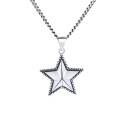 wholesale 925 Sterling Silver Retro Unisex Pendant Necklace Trendy Korean Star Pendant Dongdaemun Necklace-0-4