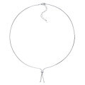 wholesale Adjustable snake bone ballpoint necklace for women with tassel pendant, minimalist Korean-style collarbone chain, double-wear wholesale Metal material comes first-0-4
