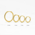 wholesale Gold-Plated S925 Sterling Silver Trendy Twist Hoop Earrings, Creative Minimalist Ear Cuffs-0-0