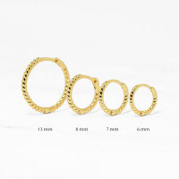 wholesale Gold-Plated S925 Sterling Silver Trendy Twist Hoop Earrings, Creative Minimalist Ear Cuffs-(6mm) Gold
