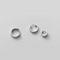wholesale Sterling Silver Smooth Round Hoop Ear Clasps Women's Korean Style Chic Fashion Versatile Elegant Small Earrings G6613-0-2