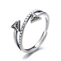 wholesale S925 Sterling Silver Arrowhead Ring Cupid's Arrow Couple Ring Minimalist Arrow Fashion Student Silver Jewelry-0-4