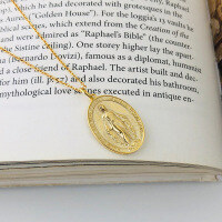 wholesale S925 Sterling Silver Vintage Relief Portrait Pendant Necklace, Women's Niche Euro-american Cross-border Export-A1964_Gold Single Pendant 925 Silver