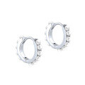 wholesale S925 Sterling Silver Classic Pearl Ear Hoop with Ear Buckle, Amazon's hot-selling lightweight luxury minimalist earring-0-5