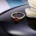 wholesale 9K Gold Natural Crystal Ring, Japanese-style Luxury Minimalist Citrine Birthstone Ring, Can Be Used as 14K/18K Accessory-0-2