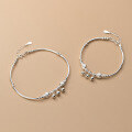 wholesale S925 silver bracelet for women, Korean-style fashion cute fish bell simple curved tube hand accessory S3964-0-1