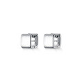 wholesale S925 Sterling Silver Geometric Smooth Surface Wide Square Ear Clasp Korean Style Chic Minimalist Personality Elegance Earrings G6703-0-4