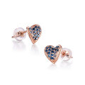 wholesale 18K gold heart-shaped diamond earrings for Valentine's Day, 14K rose gold earrings, 9K gemstone cubic zirconia moissanite earrings-0-1